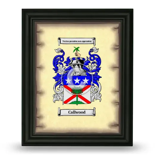 Callwood Coat of Arms Framed - Black