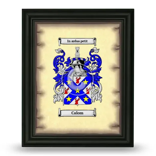 Calom Coat of Arms Framed - Black
