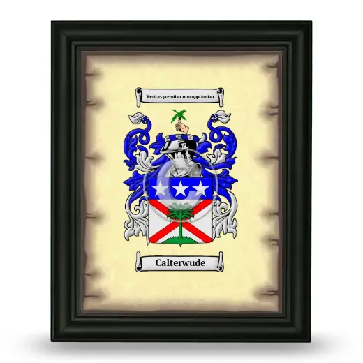 Calterwude Coat of Arms Framed - Black