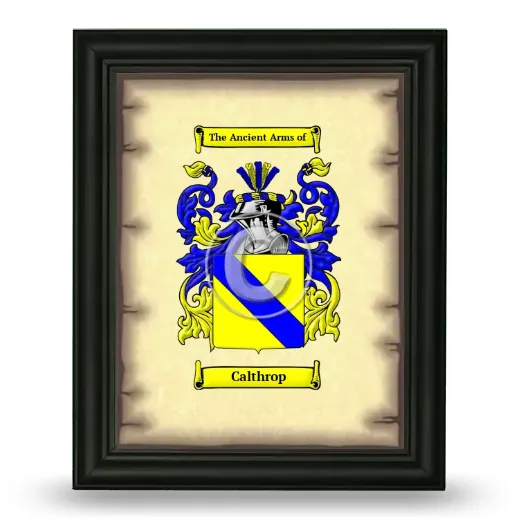 Calthrop Coat of Arms Framed - Black