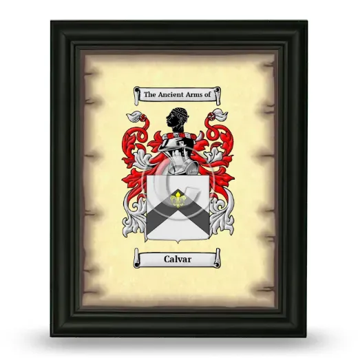 Calvar Coat of Arms Framed - Black