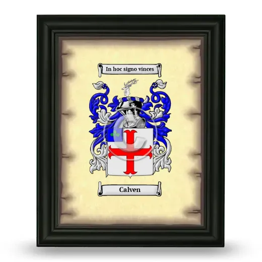 Calven Coat of Arms Framed - Black