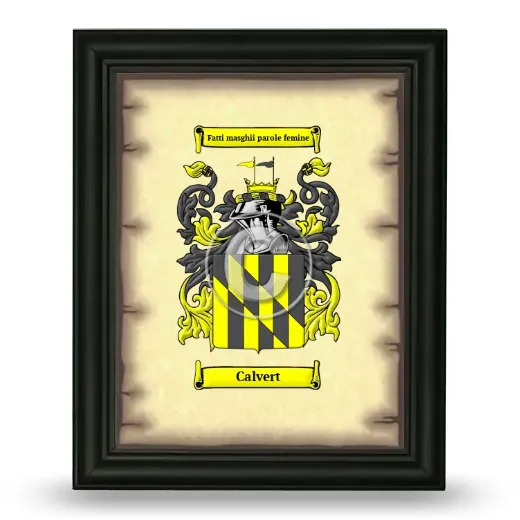 Calvert Coat of Arms Framed - Black