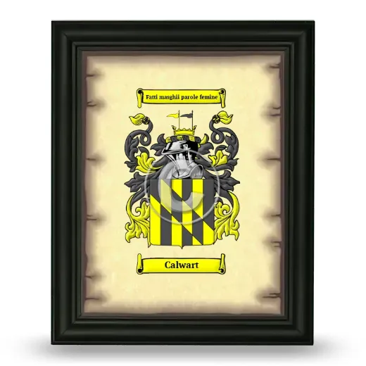 Calwart Coat of Arms Framed - Black