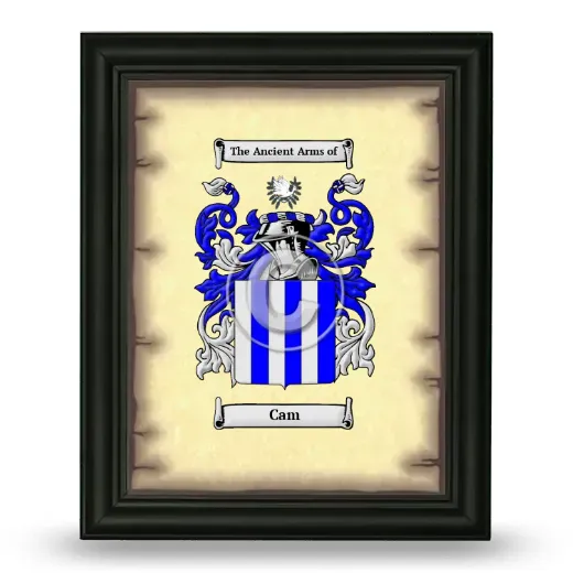 Cam Coat of Arms Framed - Black