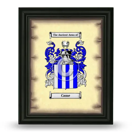 Came Coat of Arms Framed - Black