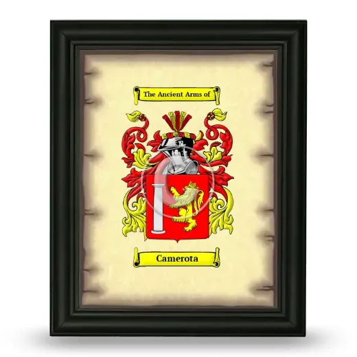 Camerota Coat of Arms Framed - Black
