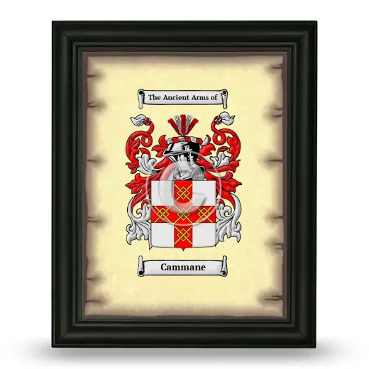Cammane Coat of Arms Framed - Black