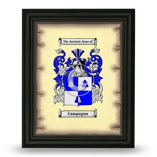 Campagna Coat of Arms Framed - Black