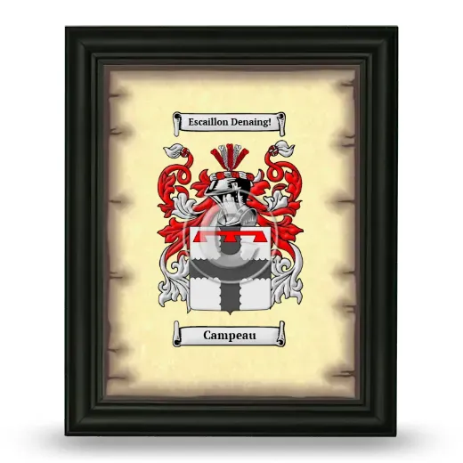 Campeau Coat of Arms Framed - Black