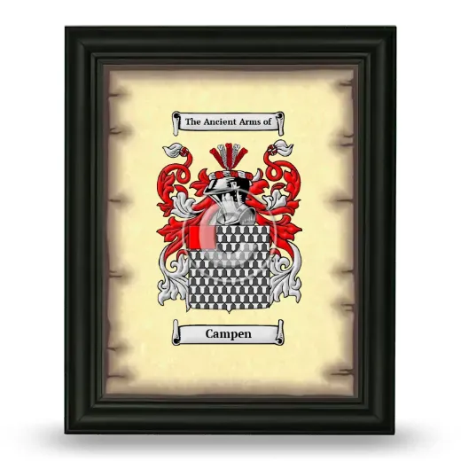 Campen Coat of Arms Framed - Black