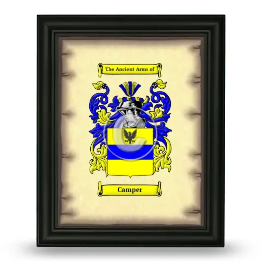 Camper Coat of Arms Framed - Black