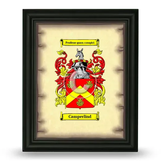 Camperlind Coat of Arms Framed - Black