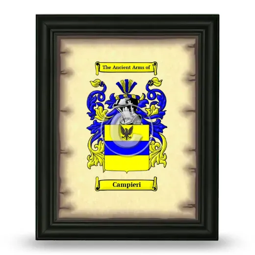 Campieri Coat of Arms Framed - Black