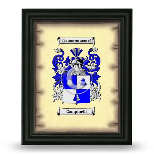 Campinelli Coat of Arms Framed - Black