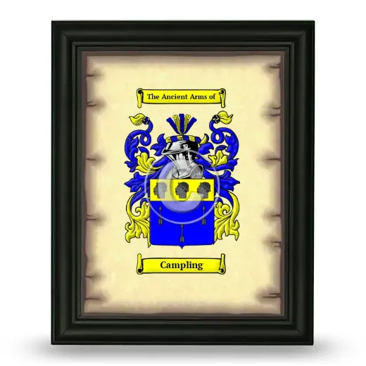Campling Coat of Arms Framed - Black
