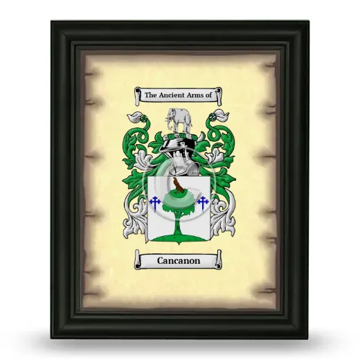 Cancanon Coat of Arms Framed - Black