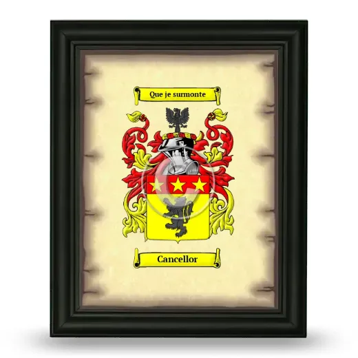 Cancellor Coat of Arms Framed - Black