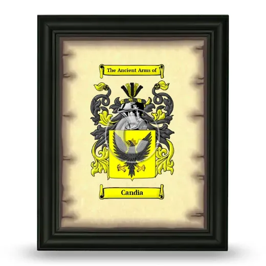 Candia Coat of Arms Framed - Black