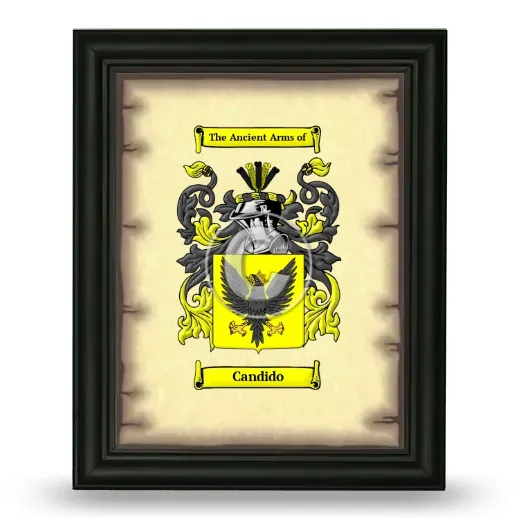 Candido Coat of Arms Framed - Black