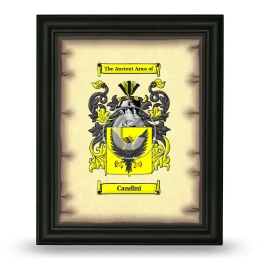 Candini Coat of Arms Framed - Black