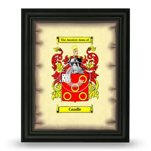Candle Coat of Arms Framed - Black