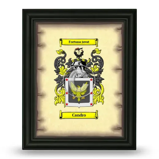 Candro Coat of Arms Framed - Black