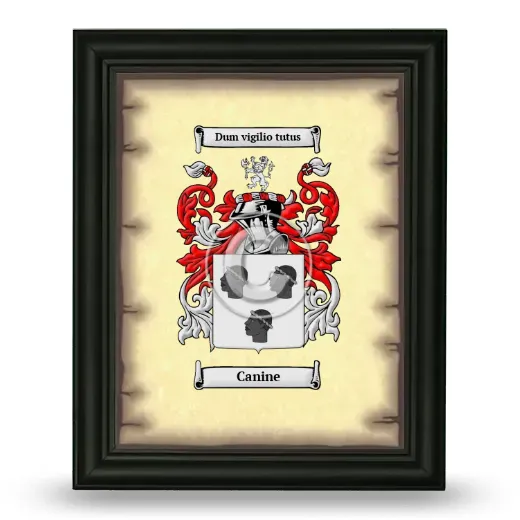 Canine Coat of Arms Framed - Black