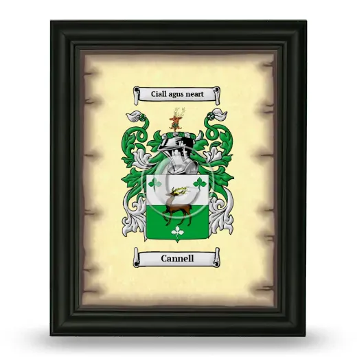 Cannell Coat of Arms Framed - Black
