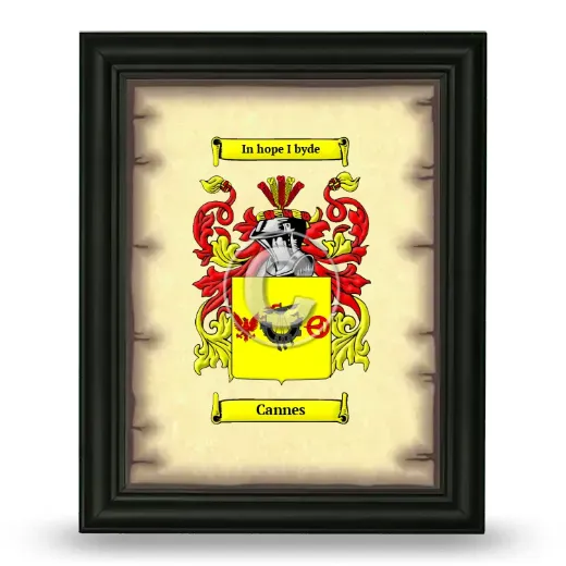 Cannes Coat of Arms Framed - Black