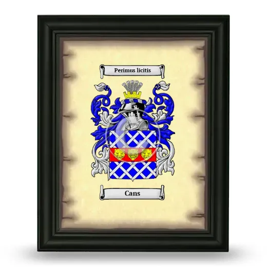 Cans Coat of Arms Framed - Black