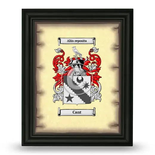 Cant Coat of Arms Framed - Black