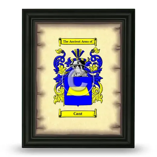 Cant Coat of Arms Framed - Black