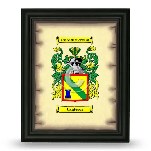Canteros Coat of Arms Framed - Black