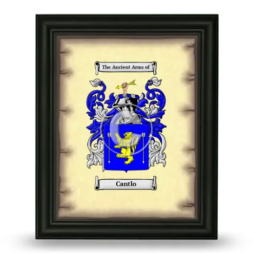 Cantlo Coat of Arms Framed - Black