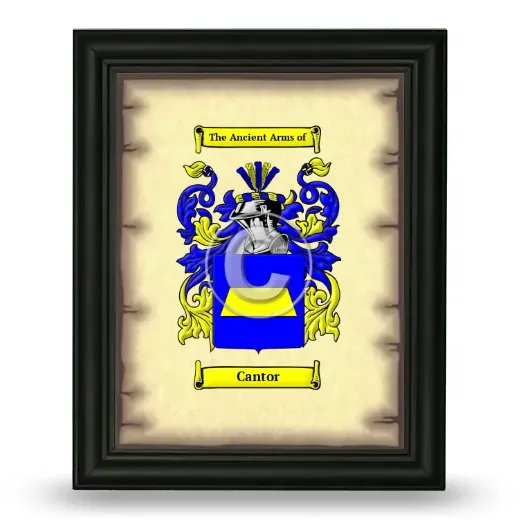 Cantor Coat of Arms Framed - Black