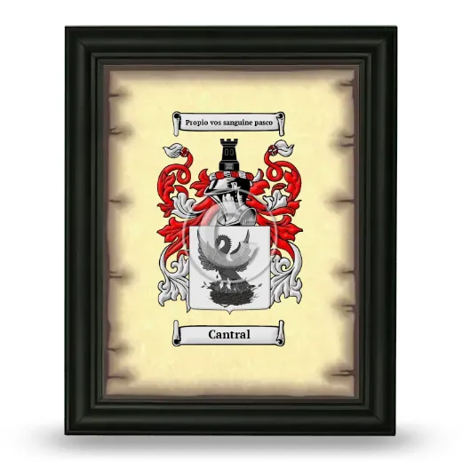 Cantral Coat of Arms Framed - Black