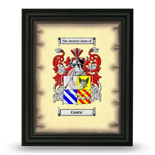 Cantu' Coat of Arms Framed - Black