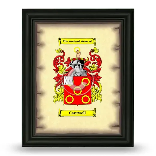 Cantwell Coat of Arms Framed - Black