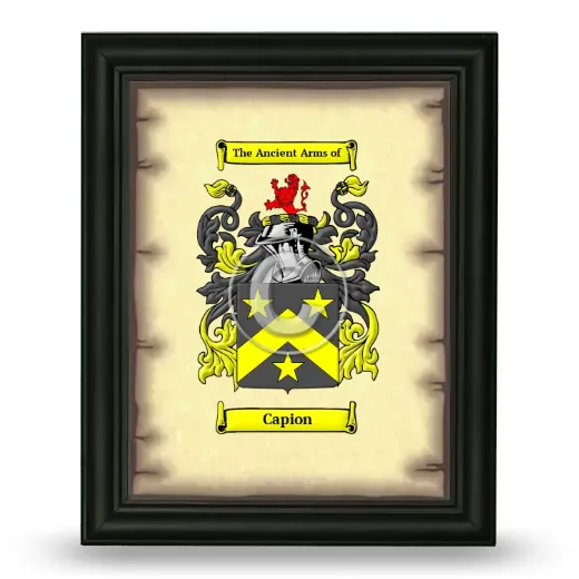 Capion Coat of Arms Framed - Black