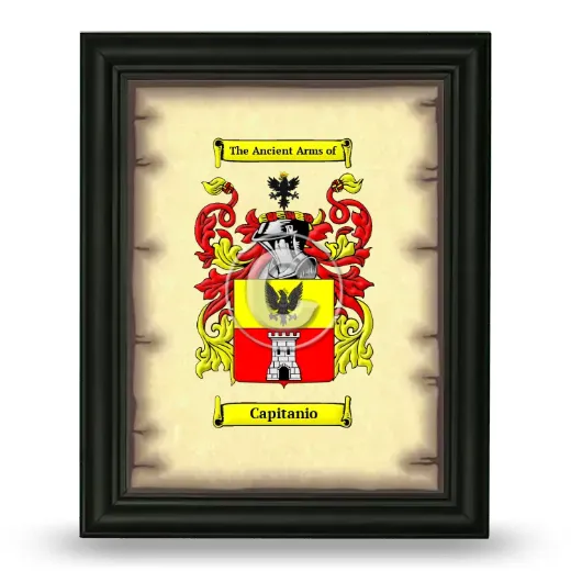 Capitanio Coat of Arms Framed - Black