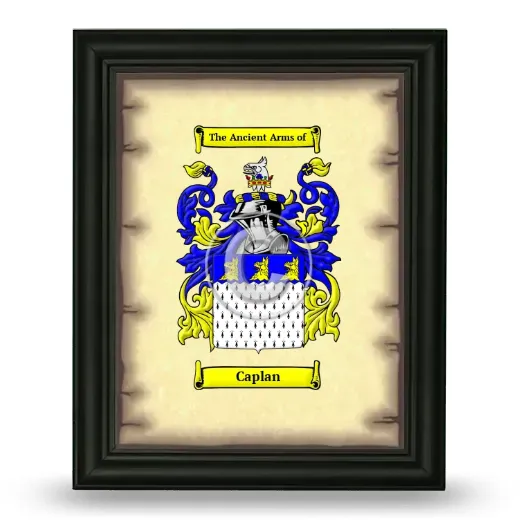 Caplan Coat of Arms Framed - Black