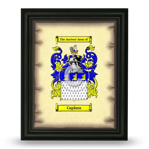 Caplans Coat of Arms Framed - Black