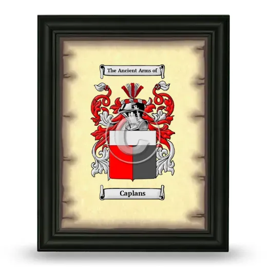 Caplans Coat of Arms Framed - Black