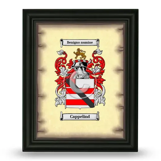 Cappelind Coat of Arms Framed - Black
