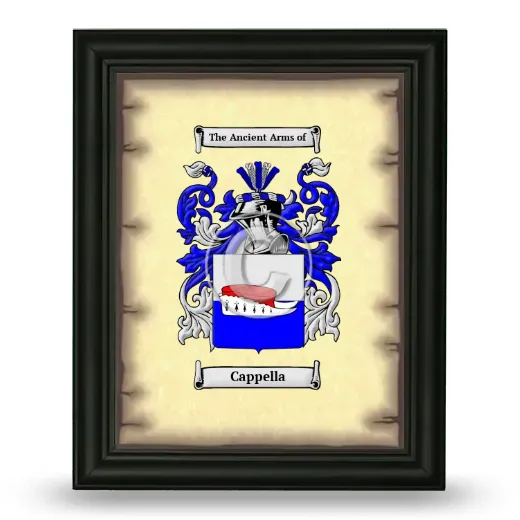 Cappella Coat of Arms Framed - Black