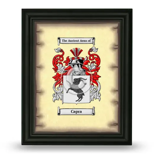 Capra Coat of Arms Framed - Black