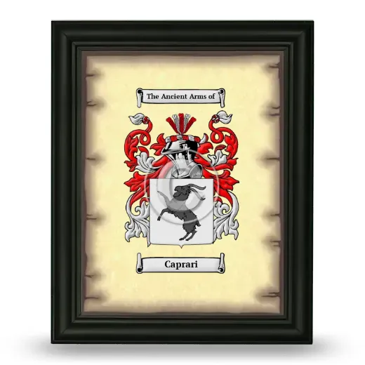 Caprari Coat of Arms Framed - Black