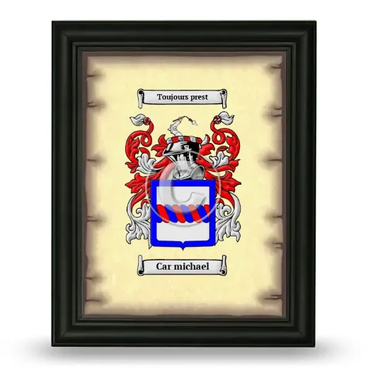 Car michael Coat of Arms Framed - Black