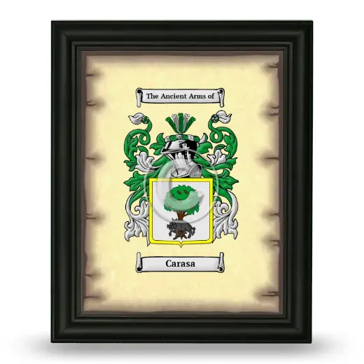 Carasa Coat of Arms Framed - Black